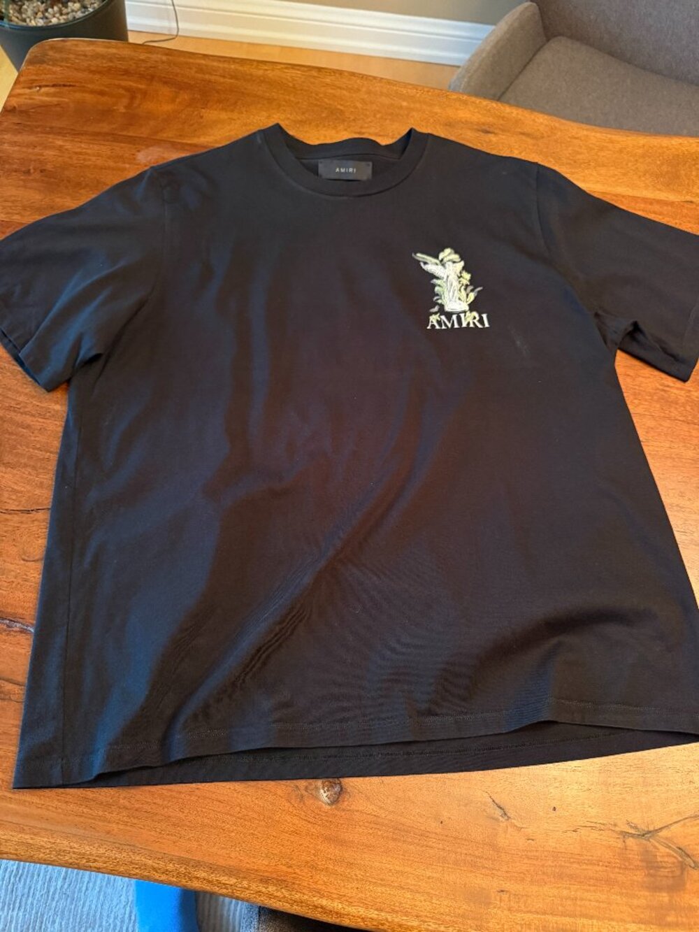 AMIRI Black Garden Print T-Shirt - Size XXL